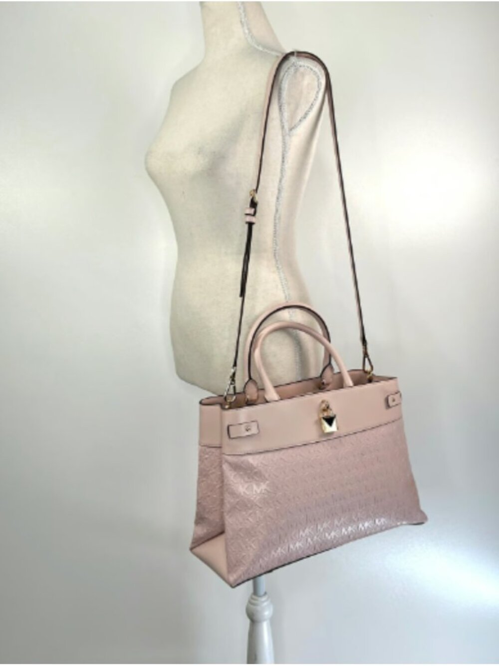 Michael Kors Gramercy Large Satchel Powder Blush Leather